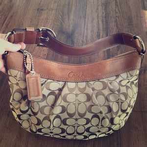 Authentic leather coach bag